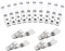 YANGWEN 20 Pezzi Clip per Badge in Metallo Clip per Badge in Metallo con Cinturini in PVC Trasparente per Carte d'identità e Porta Badge Targhette con Nome, Badge da Lavoro