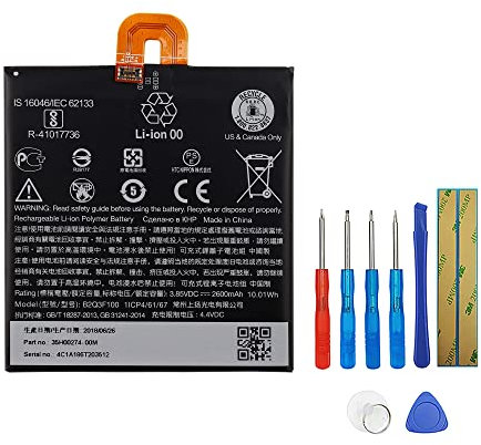 Swark Akku B2Q3F100 Replacement Komplett with HTC U11 Life 2Q3F300 B2Q3F100 T-Mobile HTC U11 Life 2PQF300 Battery B2Q3F100 with Tools