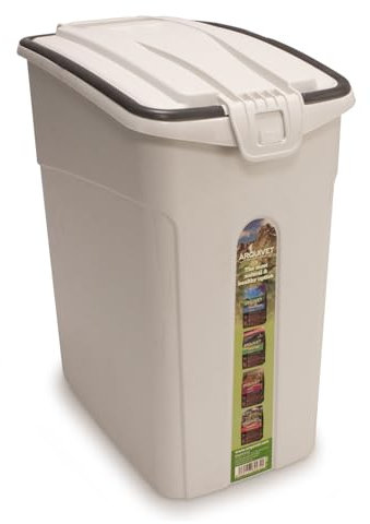Arquivet, Contenedor hermético para pienso de perros o gatos, Hasta 14 litros, 5 Kg, Cubo para guardar la comida de nuestra mascota, Incluye pala dosificadora,19,5 x 31 x 34 cm