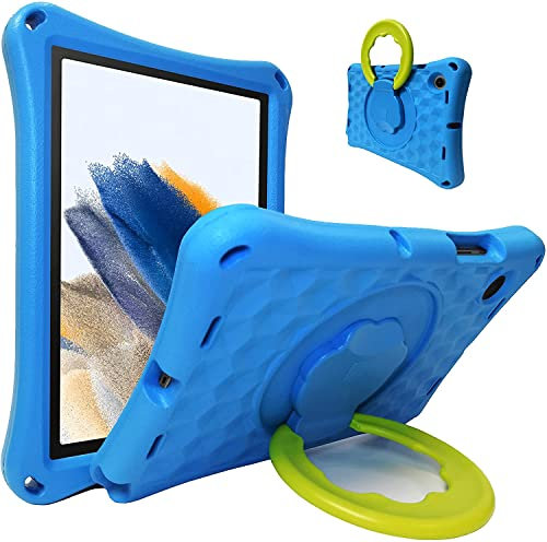 DOOPDO Hülle passend für Samsung Galaxy Tab A8 10,5 Zoll 2022 SM-X200/SM-X205/SM-X207, leichtes EVA, kinderfreundlich, stoßfest, 360 drehbarer Griff, Klappständer, passend für Samsung Tablet A8 (Blue)
