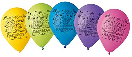 Rainbow High Latex-Luftballons, bedruckt, 10 Stück
