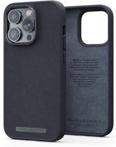 NJORD Coque Cuir VERITABLE iPhone 14 PRO MAX Noir