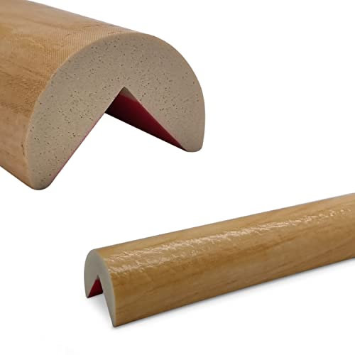 Betriebsausstattung24 Eckschutzprofil Typ A - Länge: 1,0 m - Material: hochflexiblem Polyurethan-Schaum - Selbstklebend - Farbe: Holzoptik natur - Kantenschutz