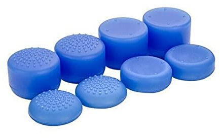 Joystick de Silicona para el Pulgar, 8 Uds., para Nintendo Switch, para PS4, para PS5, Accesorios de Repuesto para Mando (Azul)