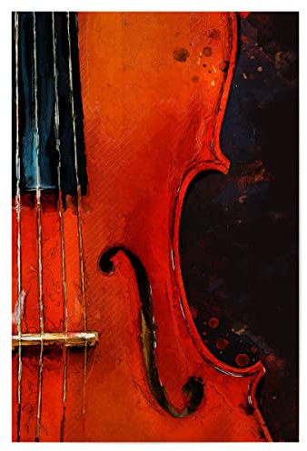 artboxONE Poster 150x100 cm Musik Violine Aquarellkunst hochwertiger Design Kunstdruck - Bild Violine Instrument Jazz