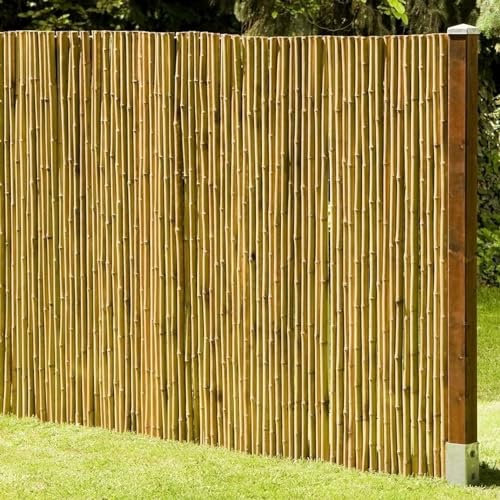 DE-COmmerce® Clôture stable en bambou Pare-vue DELUXE, fermé en haut, clôture enroulée, clôture de jardin, pare-vue pour jardin, terrasse, balcon (HxL) 250 x 180 cm