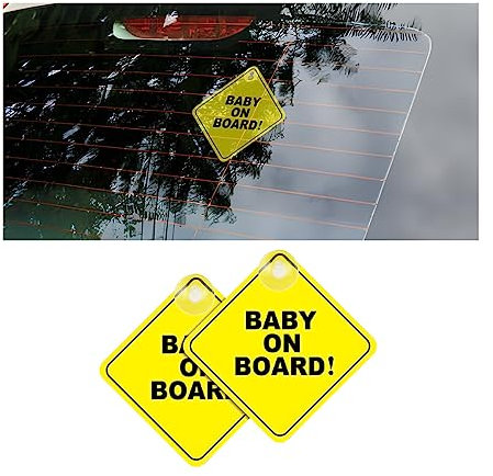 CGEAMDY Baby An Bord Autos Warnschilder, Kindersicherheit Aufkleber für Auto, Auto Magnetschild Baby An Bord Neutral, Kinder An Bord Warnaufkleber Sicherheitsaufkleber