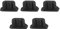 Rebower Micro USB Anti Poussière Prise Port Poussière Silicone Coques Bouchons Bouchons, [pour Mobile Téléphone, Numérique Appareil Photo] - Noir/5pcs