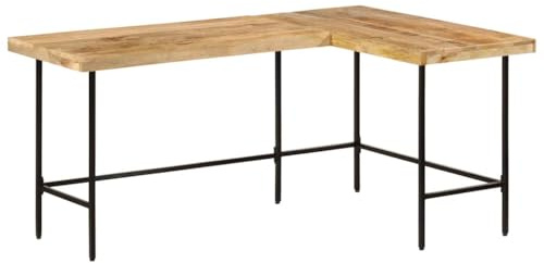 vidaXL Schreibtisch 165x110x77 cm Massivholz Mango und Eisen