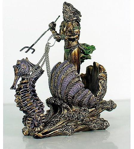Griechische Mythologie Poseidon Statue Ornament Dekoration Europäische Retro Harz Figur Skulptur Handwerk