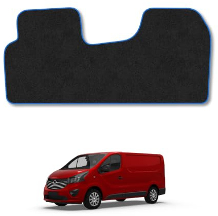 Vauxhall Vivaro (2001-2014) Carpet Car Mats | Blue Edge Trim Tailored Fit Floor Mats Full Coverage Protection Accessories Easy Clean Anti Slip Made in the UK