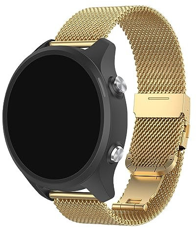 18mm Straps Compatible with Huawei Watch GT 4 41mm Strap, Stainless Steel Metal Mesh Wristband Replacement Business Band for Huawei Watch GT 4 41mm Smartwatch (Gold)