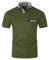 LIUPMWE Poloshirts Herren Kurzarm Golf Poloshirts mit Tasche Kontrastfarbe Ausschnitt Baumwolle Basic T-Shirt Polohemd Sommer,XXL,Grün+New