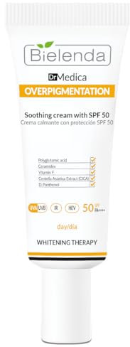 Bielenda Dr Medica Overpigmentation Beruhigende Creme mit Lichtschutzfaktor SPF 50 für den Tag, 50 ml