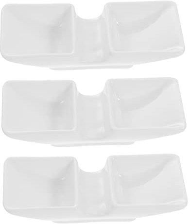 Zerodeko 3 Piezas plato de salsa plateros de cocina planchas de cocina bandeja de comida condimento de salsa bocadillos japoneses aperitivos tazón de bocadillos creativos placa