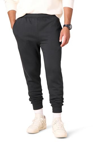 Amazon Essentials Herren Entspannte Jogginghose, Fleece, Bequeme Passform, Verwaschenes Schwarz, XXL