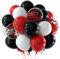 NEBURORA 60 Stück rot-schwarz-weiße Konfetti-Luftballons mit Bändern 12 zoll Ballon-Girlanden-Bogen-Set für Geburtstag, Hochzeit, Abschlussfeier, Party-Dekoration