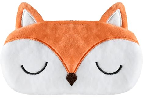 Mezeic Schlafmaske Küken Augenmaske für Schlafen Neuheit Plüsch Schlafmasken Reisen Nickerchen Augenbinde Augen Abdeckung Nachtmaske für Kinder Mädchen Jungen Damen (Fuchs)