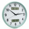 HZDHCLH 33cm Funkuhr Digitale, Anzeige von Temperatur, Luftfeuchtigkeit, Kalender, Modernes Design, Geeignet Für Zuhause, Büro, Schule（mintgrün）