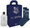 Harry Potter Nox | Geschenkbox, Shower Gel 300 ml und offizielle Socken 'Hogwarts', blau-grau
