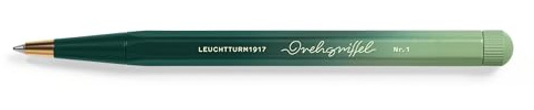 LEUCHTTURM1917 372935 Drehgriffel Nr. 1, Kugelschreiber mit schwarzer Mine, Forest Green - Salbei - limitierte Gradient Edition