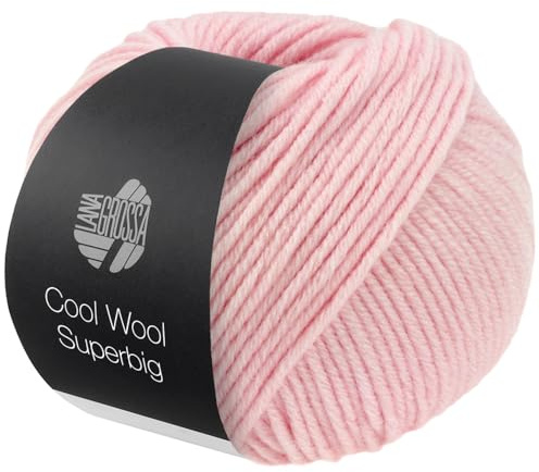 LANA GROSSA Meilenweit Superbig | Pure extrafeine Merinowolle, waschmaschinenfest und filzfrei | Handstrickgarn aus 100% Schurwolle (extrafine) | 50g Wolle zum Stricken% Häkeln | 80m Garn FB 1