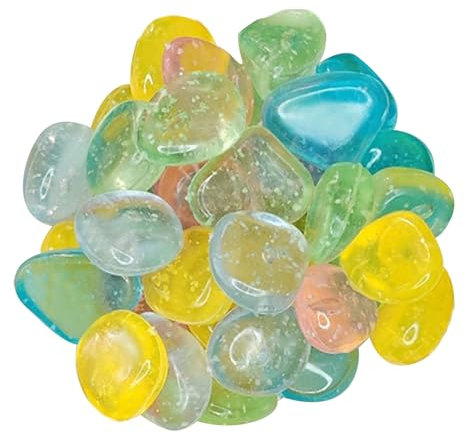 Galets Phosphorescents,Cailloux Phosphorescents - Gravier Coloré pour Jardin Aquarium Décoration Extérieure