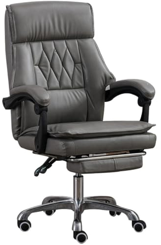 Sedia Da Scrivania Girevole A Forma Di Diamante, Sedia Da Gaming Reclinabile A 165° Con Braccioli Uniti, Con Poggiapiedi(Grey chair)