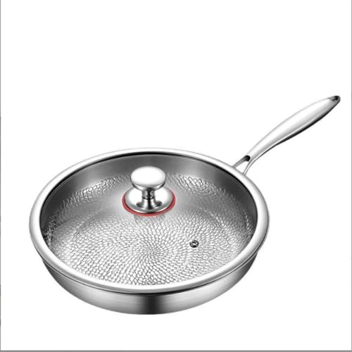 Juego de cocina genérico de titanio (con tapa) | Sartén antiadherente de titanio sin revestimiento | Resistente a los arañazos | Antiadherente | Extremadamente duradero (31,5 x 31,5 x 10) (26 cm)