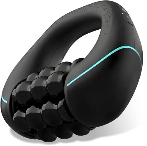 BLOGLOER Massageroller Elektrisch, Handmassagegerät mit Rollen, Cellulite Massagegerät mit Faszienrolle, 3 Intensitätsstufen, Massagestäbchen für Muskelentspannung und Intensiven Tiefenmassage