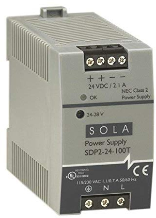 Solahd DC Power Supply, 85/264V AC, 24/28V DC, 50 W, 2.1 A, DIN Rail SDP224100T - 1 Each
