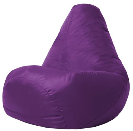 Bean Bag Bazaar Dalton Sitzsack Kinder, Lila, Outdoor Sitzsack mit Füllung, Wasserabweisender Stoff, Kinder Sessel für Draußen und Drinnen, Garten Sessel, Kinderzimmer, Spielzimmer, Garten