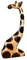 Wogeka Schöne sitzende Giraffe Tier Holz Afrika Dekoration