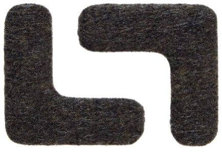 The Felt Store Filzgleiter selbstklebend für Ecken in braun 16 Stück, 3,8 x 3,8 cm, Möbelgleiter für schwere Möbel, Schutz für Parkett oder Laminat, für Möbelfüße, Tischbeine, Stuhlbeine, Stühle