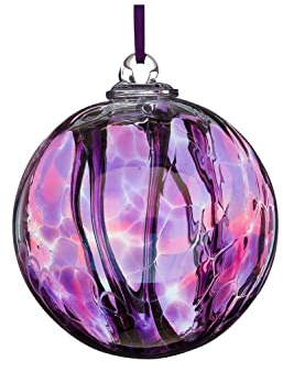 Sienna Glass Attraction Orb – Handcrafted Mouth-Blown Glass Ornament – Healing – Hanging Window Decoration – Keepsake Gift Boxed with Ribbon