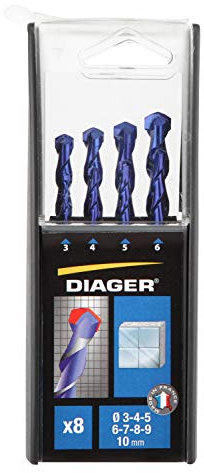 Diager, Coffret 8 Forets Ceramik Ø3-4-5-6-7-8-9-10