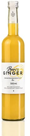 Ben’s Ginger Bio Ingwerkonzentrat – täglicher Booster, Ingwer Shot für Tee, Cocktails, Gerichte - 500ml