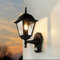 Licht-Erlebnisse Outdoor Wandleuchte mit Bewegungsmelder Aluminium Glas Schwarz IP44 Garten H:37,5 cm E27 Laterne Wandlampe Hauswand TIROL
