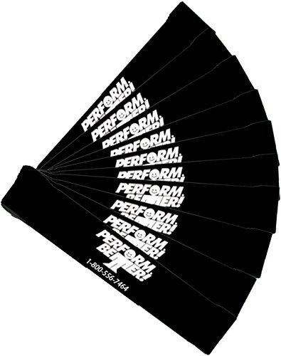 Perform Better Exercise Mini-Band, schwarz, extra schwer, Set mit 10 Stück (Übungsanleitung im Lieferumfang enthalten)