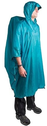 Sea to Summit - Nylon Poncho & Tarp - Leichter & Wasserdichter Regenschutz - Mit Kapuze - Schützt großen Rucksack - Zeltplane für 2 Personen - Wandern - Blue - 400 g