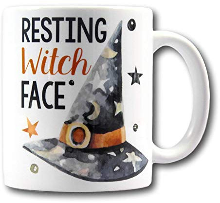 Resting Witch Face Halloween Witches Mug Sassy Office Mug Resting Bitch Face Funny Mug Coffee Cup Inspirational Quote Mug bitchface 10 oz