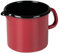 Riess, 0040-020, Schnabeltopf 12, CLASSIC - COLOR ROT, Durchmesser 12 cm, Höhe 11.5 cm, Inhalt 1 Liter, Emaille, rot/schwarz, Induktion