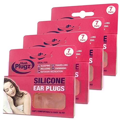 Hush Plugz Silicone Earplugs (4 Packs (28 Pairs))
