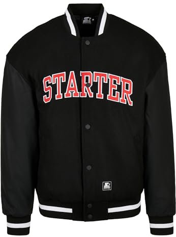 Starter Black Label Team Giacca College, Nero, M Uomo