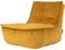Icon Dolce Sitzsack-Liege für Erwachsene, Gelb, Flauschiger Samtstoff, Riesen Sitzsack Samt mit Füllung, Bean Bag Chair, Bequemer Sessel Wohnzimmer, Lounge, Schlafzimmer, Büro