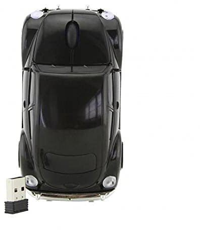 Wireless Car Shape Computer Mouse Usb Ottico Mini 3d Ergonomico Gaming Mouse Portatile PC Gamer Notebook Computer Macbook Nero