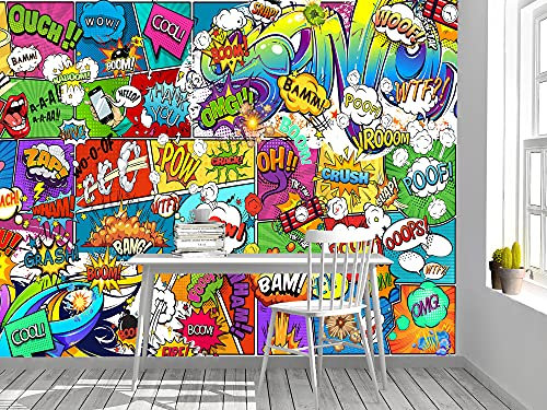 Oedim Fotomural Vinilo Adhesivo Pared de Comic, vinilo adhesivo decorativo para habitaciones, decoración para paredes, vinilo adhesivo