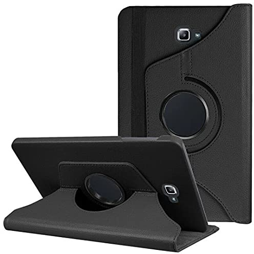 KAV Samsung Galaxy Tab A7 Lite (T-220/ T225) Smart Case | Premium Leather 360 Rotating 8.7 Inch Cover with Folding Adjustable Stand 2021 Release Tablet (Black)