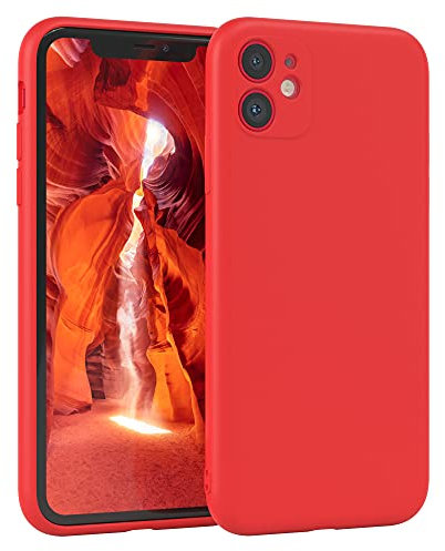 EAZY CASE - Silikonhülle für iPhone 11 Hülle Silikon Case Rot weich stoßfeste Handyhülle iPhone 11 Schutzhülle mit Kameraschutz Dünn Premium Schutz Cover TPU Phone Bumper in Rot