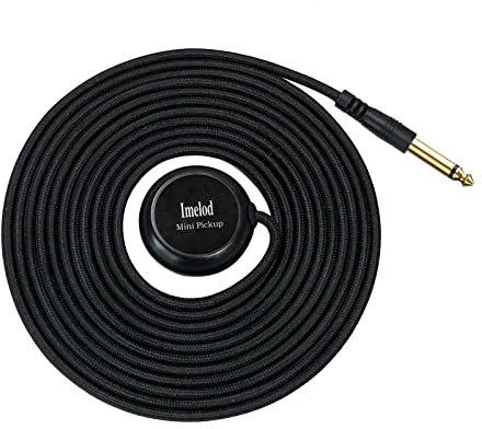 Imelod Kontaktmikrofon Piezo Pickup Violine Mikrofon Pickup Cello Banjo Ukulele Mandoline Gitarre Mikrofon Pickup mit Kabel (6,35 mm)